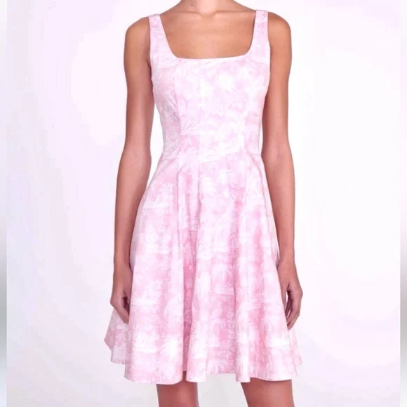 STAUD | Dresses | Hp Nwot Staud Wells Mini Dress Pink Toile | Poshmark